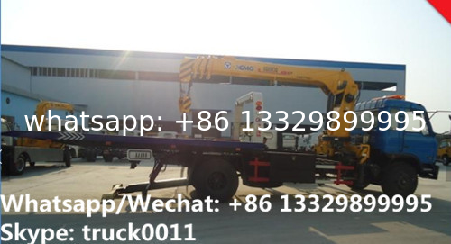 2020s new brand dongfeng 153 190hp 6tons road wrecker towing truck with telescopic boom for sale, road breakdown truck