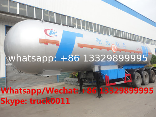 HOT SALE! cheaper new Biggest 61.9cbm propane gas tanker semitrailer for sale, road transported lpg gas tanker for sale