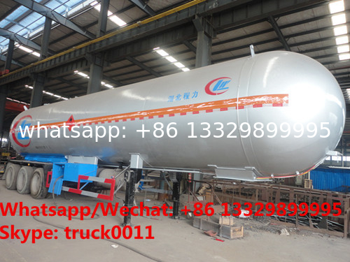 HOT SALE! cheaper new Biggest 61.9cbm propane gas tanker semitrailer for sale, road transported lpg gas tanker for sale