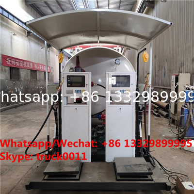 cheapest price customized 4tons skid lpg gas tanker with electronic filling scales, skid lpg filling plant with scales