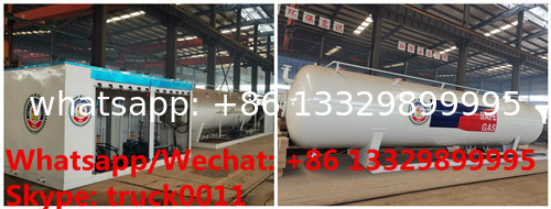 customized seperated 20m3 skid lpg gas station with electronic filling scales for sale, skid propane tanker with scales