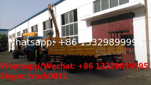 Dongfeng duolika LHD 4T telescopic crane boom mounted on truck for sale, HOT SALE! dongfeng 120hp 4T truck with crane