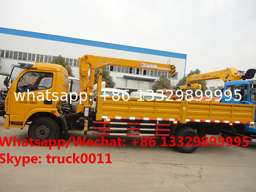 Dongfeng duolika LHD/RHD 3.2 tons telescopic crane boom mounted on truck for sale, telescopic truck with crane for sale