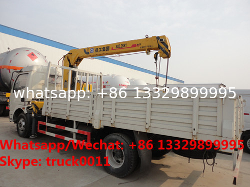Dongfeng duolika LHD/RHD 3.2 tons telescopic crane boom mounted on truck for sale, telescopic truck with crane for sale