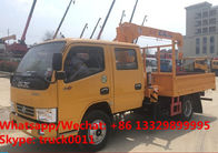 HOT SALE! New brand dongfeng double cabs 2tons telescopic boom mounted on truck, best price truck with crane