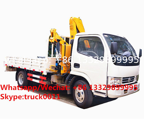 new best price dongfeng 2tons folded truck with crane for sale,mini Customized 2T knuckle crane boom mounted on truck