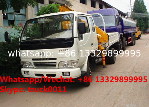 new best price dongfeng 2tons folded truck with crane for sale,mini Customized 2T knuckle crane boom mounted on truck