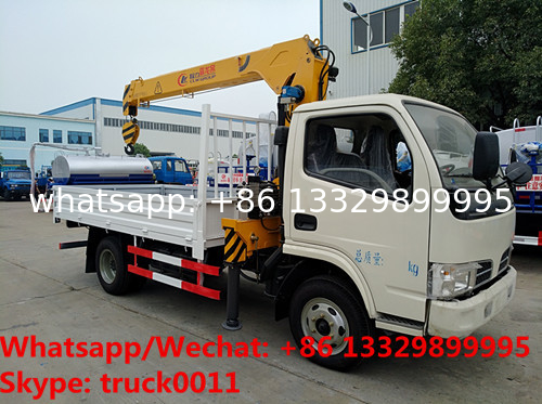 HOT SALE! Best price CLW brand 2tons telescopic boom mounted on truck, 2T truck with crane for sale