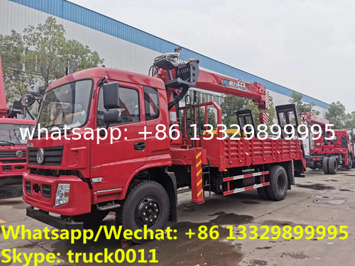 HOT SALE! dongfeng 4*2 LHD 8tons telescopic boom mounted on truck, dongfeng 8tons telescopic truck with crane for sale