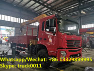 HOT SALE! dongfeng 4*2 LHD 8tons telescopic boom mounted on truck, dongfeng 8tons telescopic truck with crane for sale
