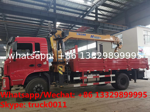 HOT SALE! dongfeng 4*2 LHD 8tons telescopic boom mounted on truck, dongfeng 8tons telescopic truck with crane for sale