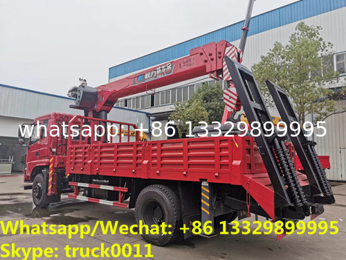 HOT SALE! dongfeng 4*2 LHD 8tons telescopic boom mounted on truck, dongfeng 8tons telescopic truck with crane for sale