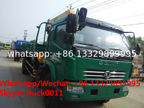 best seller dongfeng LHD Euro 5 156hp diesel 4tons telescopic boom mounted on truck for sale, truck with crane
