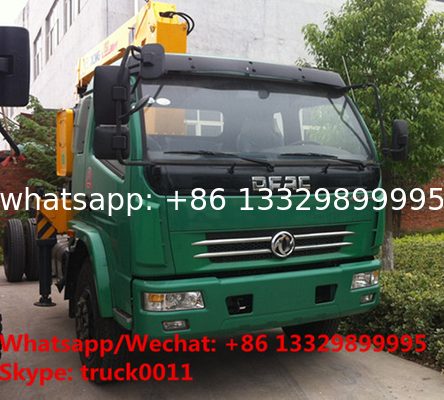 best seller dongfeng LHD Euro 5 156hp diesel 4tons telescopic boom mounted on truck for sale, truck with crane