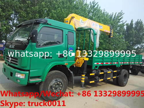 best seller dongfeng LHD Euro 5 156hp diesel 4tons telescopic boom mounted on truck for sale, truck with crane