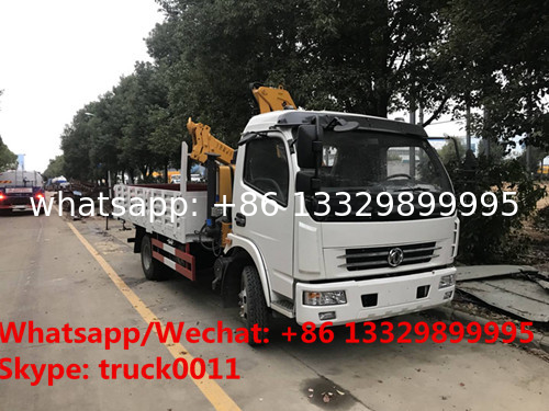 Factory sale good price dongfeng brand  156hp diesel Euro 5 4tons folded crane boom mounted on truck, folded truck crane