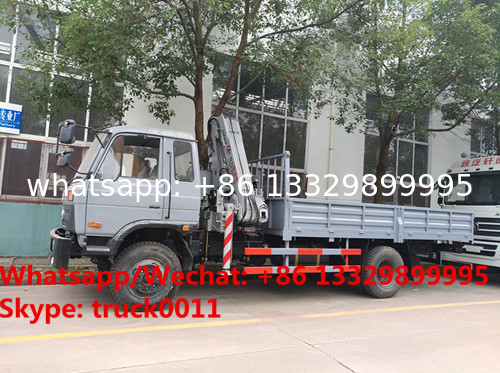 customized dongfeng RHD 170hp 5T folded crane mounted on truck for sale,  best price 5tons knuckle truck with crane