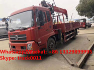 hot sale best price dongfeng tianjin 4*2 Euro 5 180hp truck with crane, factory sale telescopic boom mounted on truck