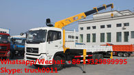 Customized dongfeng brand 6*4 260hp diesel 10tons telescopic crane boom mounted on truck, mobile crane with truck