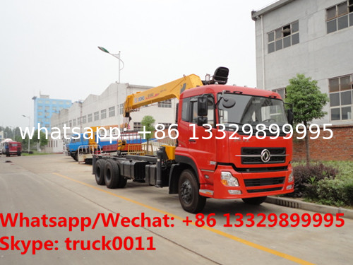 Customized dongfeng brand 6*4 260hp diesel 10tons telescopic crane boom mounted on truck, mobile crane with truck