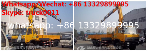 customized dongfeng 6*4 LHD/RHD 210hp diesel 10tons knuckle crane boom mounted on truck for sale, HOT SALE! 10tons truck