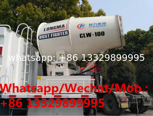 Customized dongfeng tianjin 180hp diesel 80m water tanker truck with spraying mist cannon for sale, water spraying truck