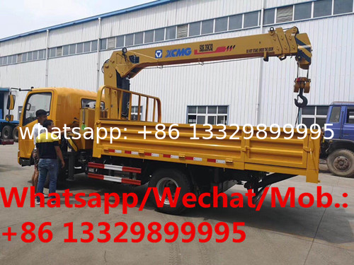 HOT SALE! SINO TRUK HOWO 6.3T telescopic crane boom mounted on truck for sale, HOWO cargo truck with crane for sale