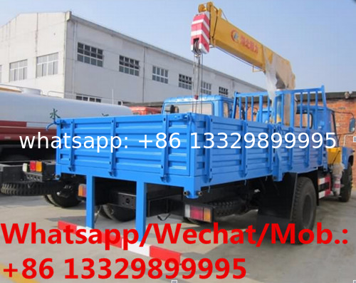 customized dongfeng 140 long head 4tons telescopic crane boom mounted on truck for sale, 4tons cargo truck with crane