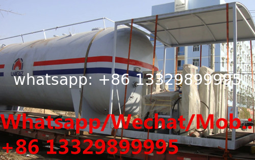 customized 50,000Liters skid propane gas station with 4 electronic filling scales for sale, mobile skid lpg gas plant