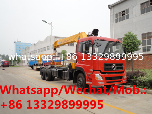 Dongfeng tianlong 6*4 10tons telescopic crane mounted on truck for sale,Factory sale best price 10tons truck with crane