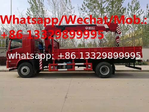 customized SHACMAN XUANDE X6 4*2 180hp Euro 5 6.3tons telescopic crane boom mounted on truck for sale, truck with crane