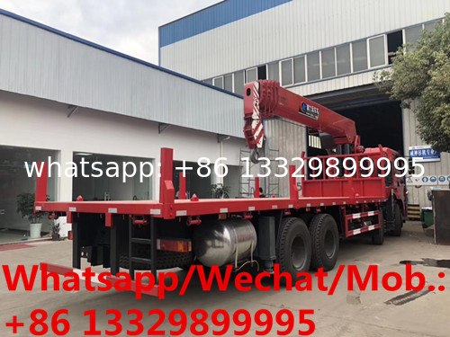 customized cheapest weichai 300hp 20tons telescopic boom mounted on truck for sale, HOT SALE! cargo truck with crane