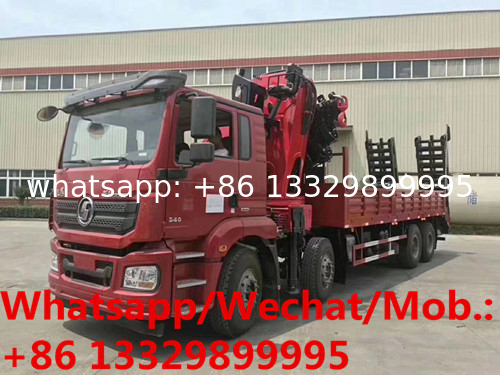 high quality and best price SHACMAN delong 8*4 LHD 340hp 30T knuckle crane boom mounted on truck for sale, truck crane