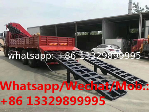 high quality and best price SHACMAN delong 8*4 LHD 340hp 30T knuckle crane boom mounted on truck for sale, truck crane