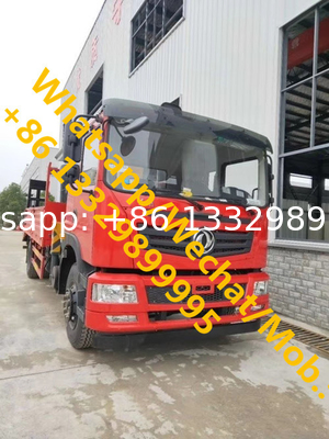 HOT SALE! Dongfeng T5 4*2 Euro 5 8tons telescopic crane boom mounted on truck for sale, Higher quality truck with crane