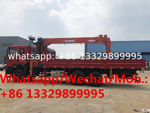HOT SALE! Dongfeng T5 6*4 LHD yuchai 240hp diesel 10tons telescopic cargo truck with crane, crane mounted on truck