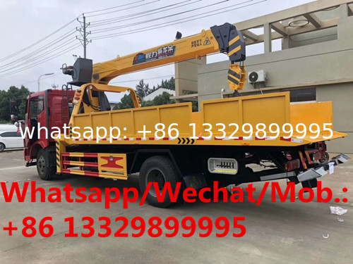 JIEFANG FAW brand 4*2 LHD 180hp 8tons telescopic crane boom mounted on truck for sale, truck mounted crane for sale