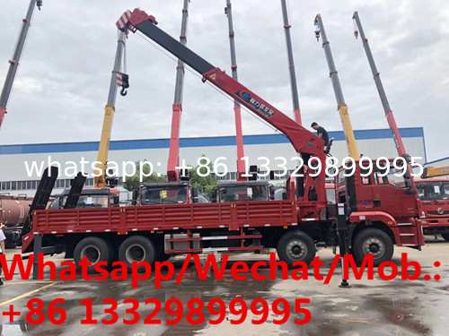 best sellerr SHACMAN brand 8*4 16tons telescopic crane boom mounted on truck for sale, HOT SALE! cargo truck with crane