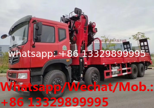 Dongfeng T7 8*4 20TONS knuckle crane boom mounted on truck for sale, HOT SALE! 20tons cargo truck with crane