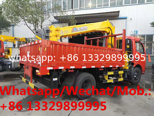 HOT SALE! Best price DONGFENG 4*2 LHD 3.5tons telescopic crane boom mounted on truck for sale, cargo truck with crane