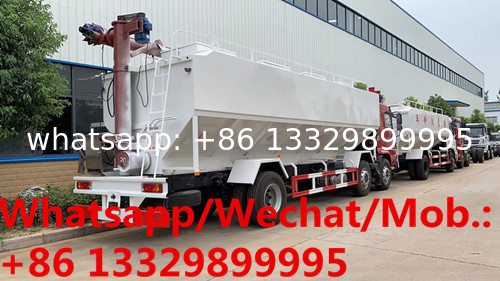 High quality and competitive price SHACMAN 6*2 LHD 245hp diesel Euro 5 30cbm bulk feed truck for sale, animal feed truck