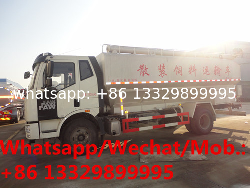 JIEFANG FAW 4*2 LHD 180hp diesel Euro 5 20cbm farm-oriented and livestock animal feed transported truck for sale,