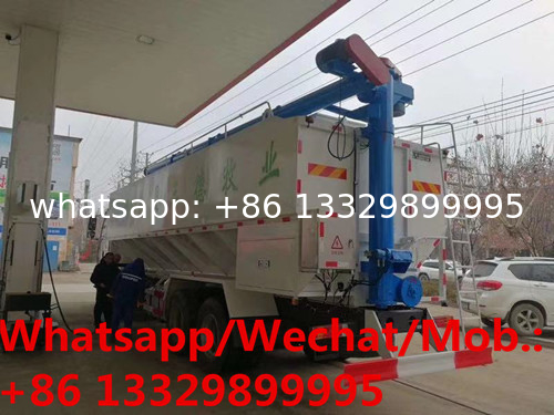 brand new FAW 325hp diesel Euro 5 40cbm 20tons electronic/hydraulic discharging bulk feed truck for sale,