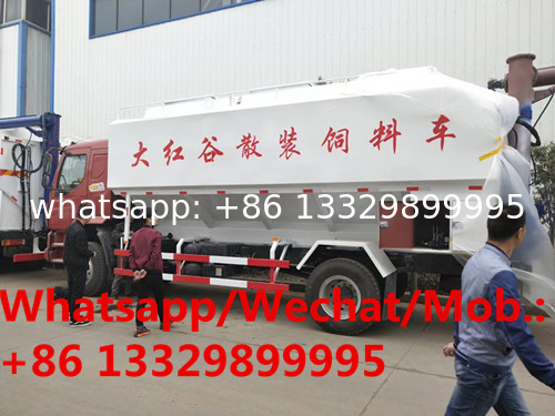 HOT SALE! LIUQI new brand 4*2 LHD 200hp diesel Euro 5 28cbm hydraulic discharging animal feed pellet truck for sale,