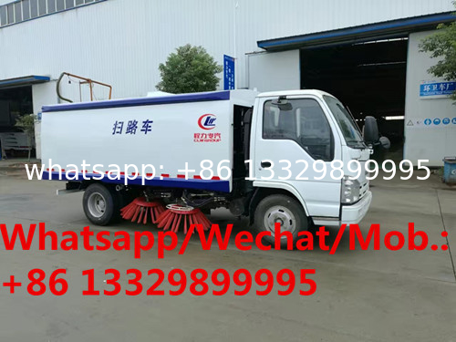HOT SALE! ISUZU 100P 4*2 LHD 98hp diesel road sweeper truck, customized Japan brand ISUZU Euro 4 street sweeeping truck