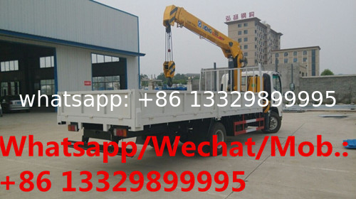 ISUZU 700P 4*2 LHD 4tons telescopic crane boom mounted on truck, high quality ISUZU 4T telescopic cargo truck with crane