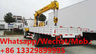 ISUZU 700P 4*2 LHD 4tons telescopic crane boom mounted on truck, high quality ISUZU 4T telescopic cargo truck with crane