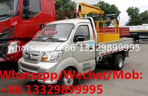 cheapest price new smallest zhongqi gasoline 1tons cargo truck with crane for sale, mini new truck with crane for sale