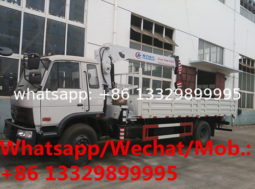 HOT SALE! high quality and competitive price Dongfeng 6.3tons telescopic crane boom mounted on truck,  truck crane