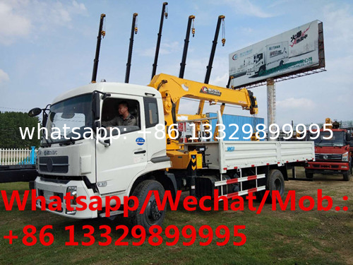 HOT SALE! High quality and competitive price dongfeng 8tons telescopic crane on truck, cargo truck with crane for sale